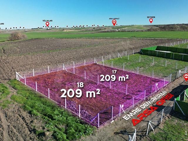 SİLİVRİ DEĞİRMENKÖY'DE GÖLET MANZARALI 209 m SATILIK TARLA