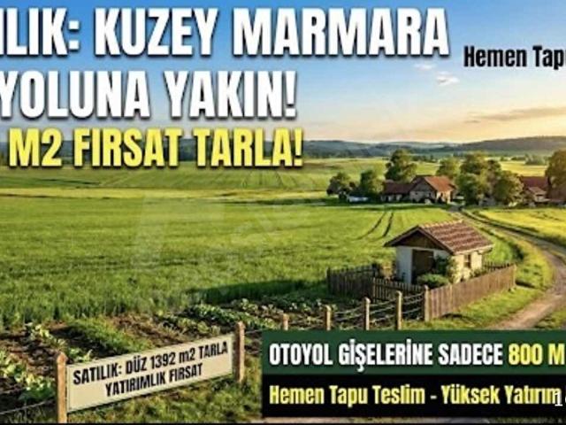 SİLİVRİ KADIKÖY'DE OTOYOL'A ÇOK YAKIN 1392 M2 TARLA