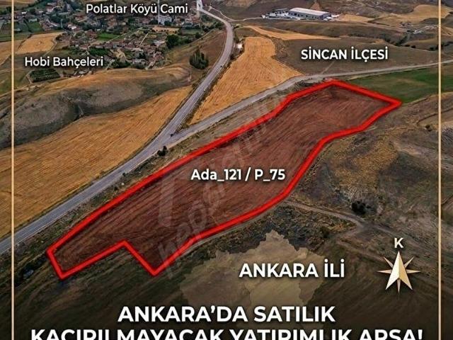 SİNCAN POLATLAR MAHALLESİ'NDE ASFALT YOL KENARI 2.350M2 HİSSE
