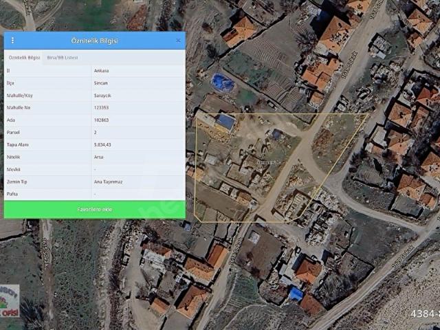 Sincan Saraycık 1 Emsal 9 Kat 20m Hisse Tapulu TOKİ Yanında