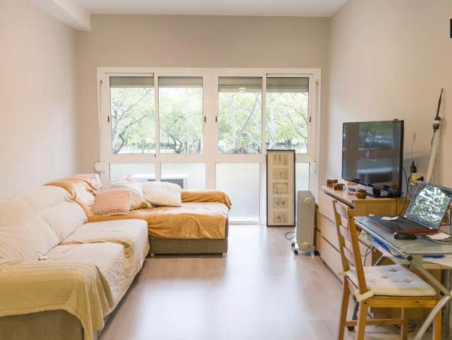 Single Bed in Bright room for rent in 2 bedroom apartment in Sant Martí