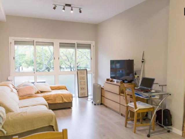 Single Bed in Bright room for rent in 2 bedroom apartment in Sant Martí