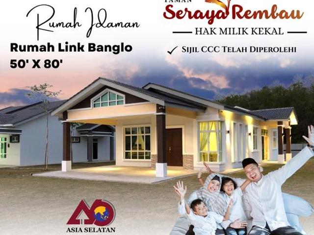 Single Storey Link Bungalow 50 X 80