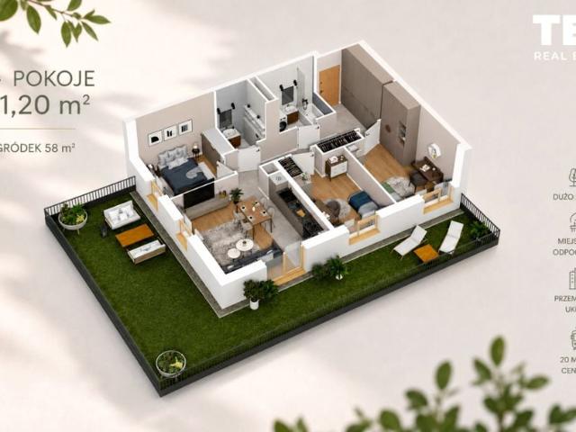Siewna 71,20 m², Kraków