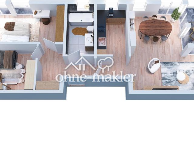 Sonnige 3 Zimmer Wohnung mit Balkon, Einbauküche & Parkett – Bernau Waldsiedlung