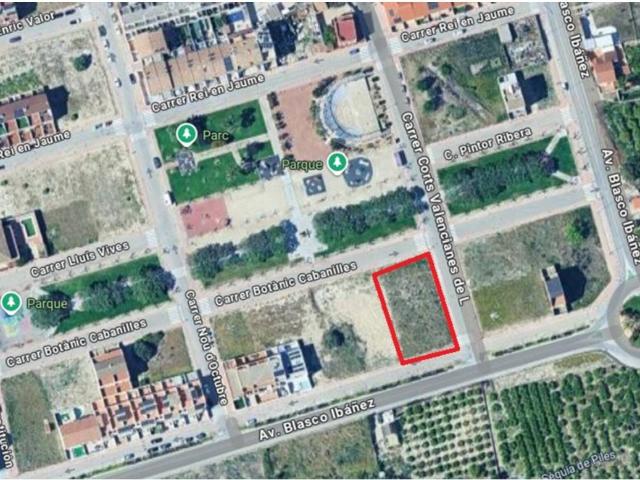 Solar urbano de 1.026 m² en Piles, zona de expansión a 1 km de la playa