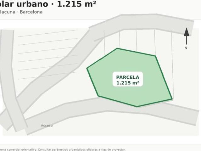 Solar urbano en La Llacuna – 1.215 m2 con posibilidad de vivienda unifamiliar o pequeña promoción