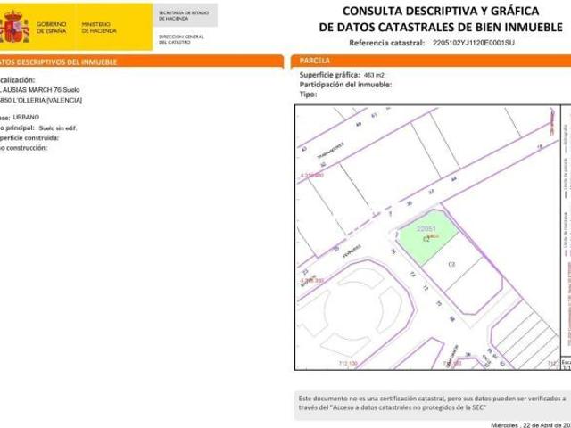 Solar a la venta en Ollería