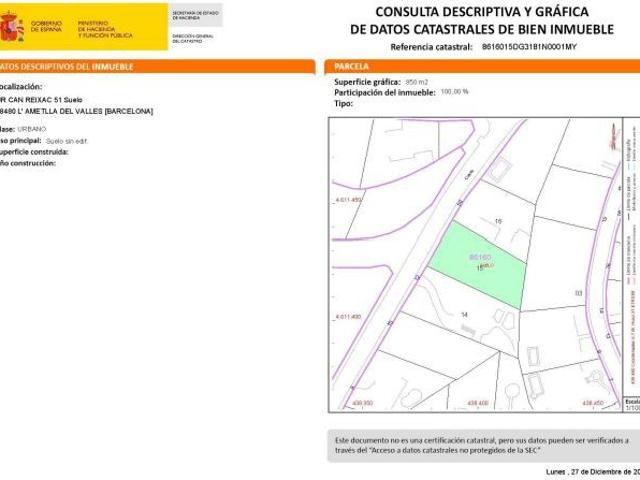 Solar con proyecto de vivienda en LAmetlla del Vallès Zona Can Reixac