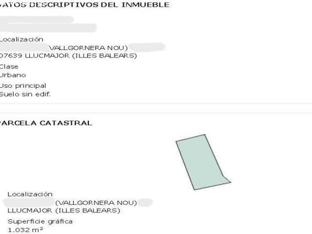 Solar edificable en Vallgornera Cala Pi
