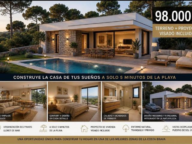 Solar en venta en calle Arbúcies, Lloret de Mar, de 1.322 m² por 95.000