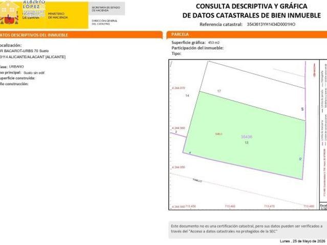 Solar esquina en Bacarot para construcción de 6 bungalows adosados