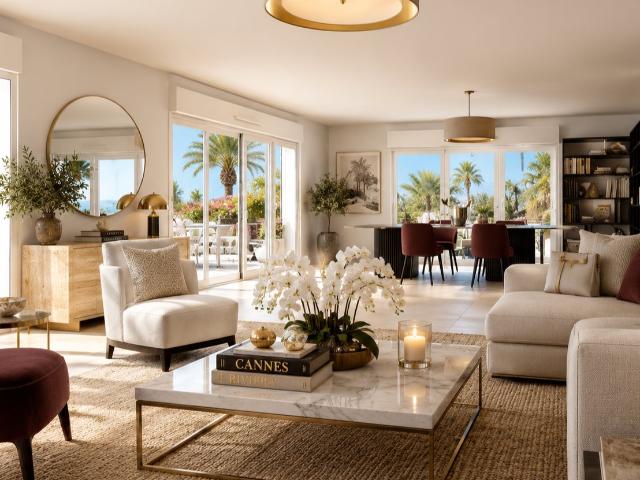 Soleil sur le balcon, Cannes à portée de pas — 21 m² d’art d. 45m² Cannes