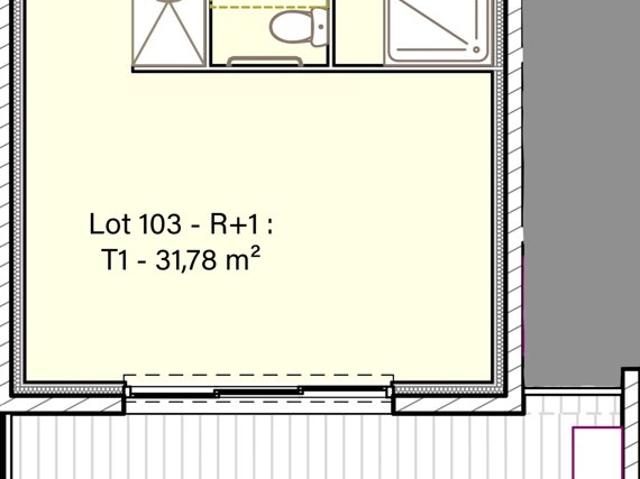 Solenzara: Appartement T1 de standing avec terrasse, vue mer