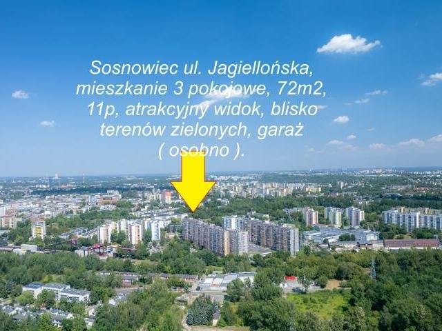 Sosnowiec Centrum 72 m², 3 pokoje, dwustronne, blisko rekreacji