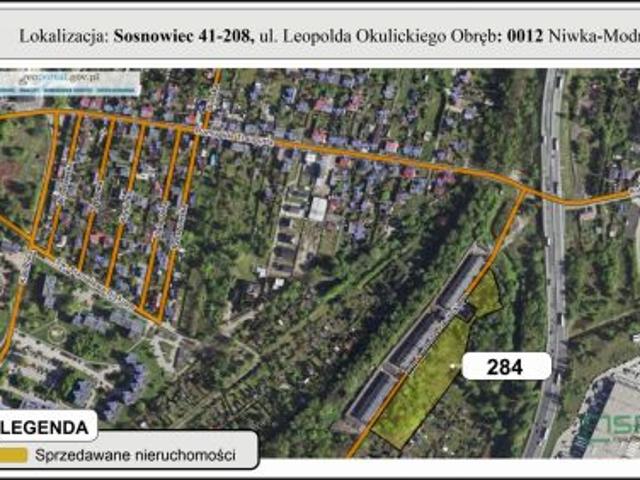 Sosnowiec, Dańdówka, ul. gen. Leopolda Okulickiego, 11283 m² Działka