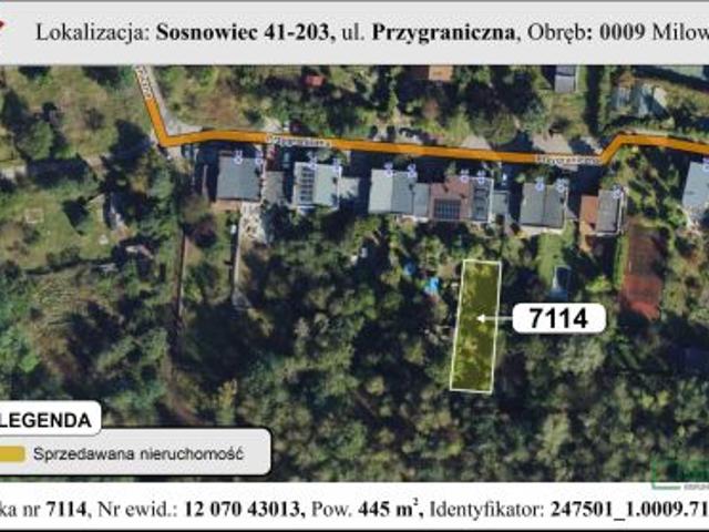 Sosnowiec, Milowice, ul. Przygraniczna, 445 m² Działka