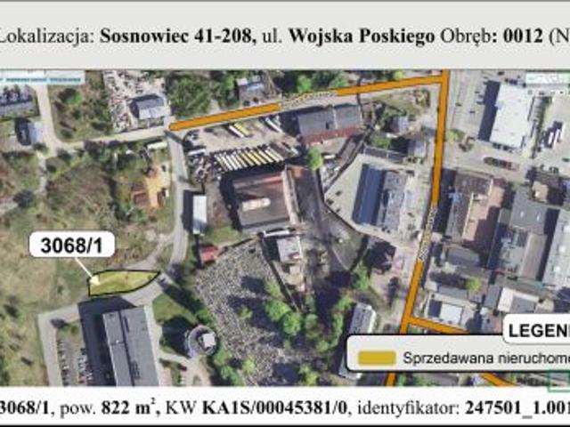 Sosnowiec, Niwka, ul. Wojska Polskiego, 822 m² Działka