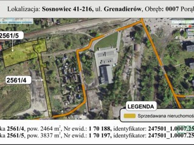 Sosnowiec, Porąbka, ul. Grenadierów, 6301 m² Działka