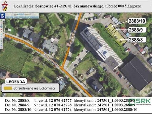 Sosnowiec, Porąbka, ul. Karola Szymanowskiego, 490 m² Działka