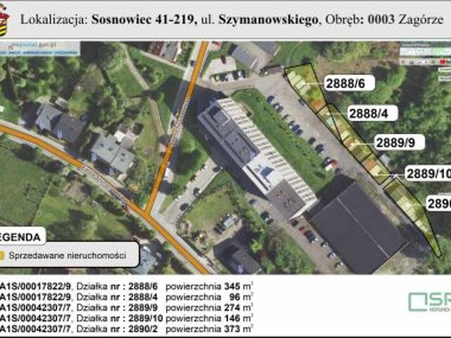 Sosnowiec, Zagórze, ul. Karola Szymanowskiego, 1234 m² Działka