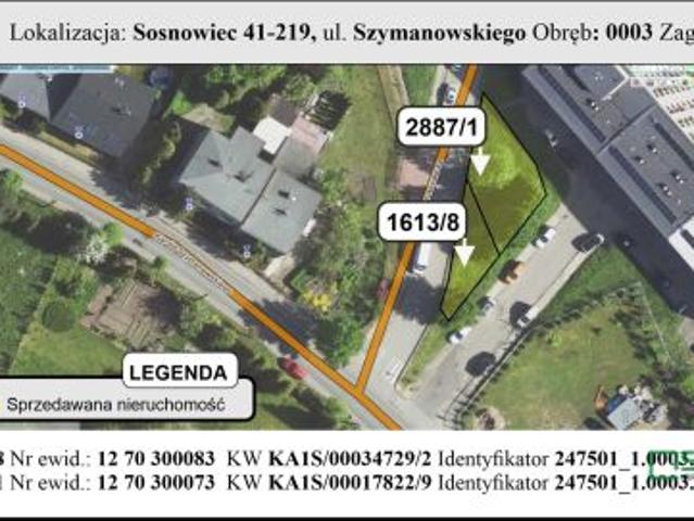 Sosnowiec, Zagórze, ul. Karola Szymanowskiego, 308 m² Działka