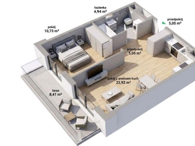 Sosnowiecka 43,64 m², Kraków