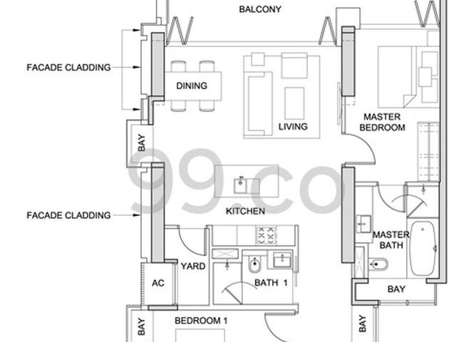 South Beach Residences D7, Apartment
