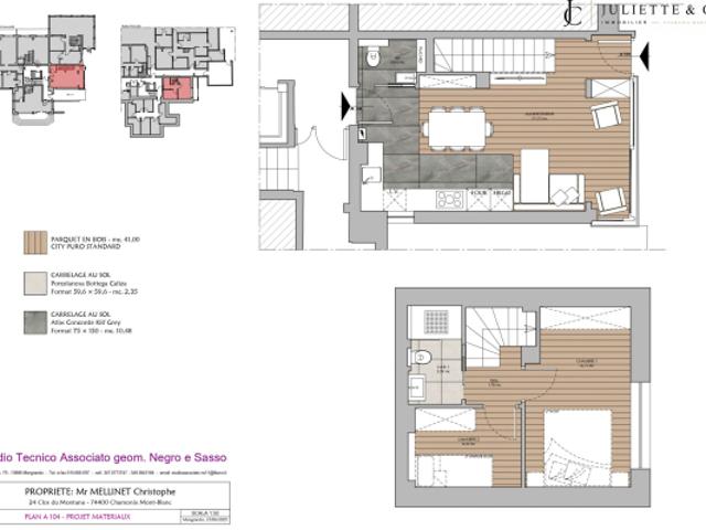 Souplex a Argentière de 53 m² avec terrasse