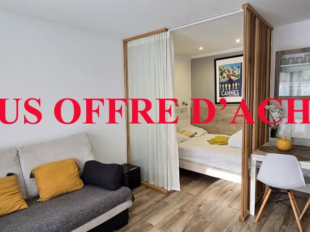 Sous Offre D'achat Cannes studio meublé 23 m2 rue d'Antibe. 23m² Cannes