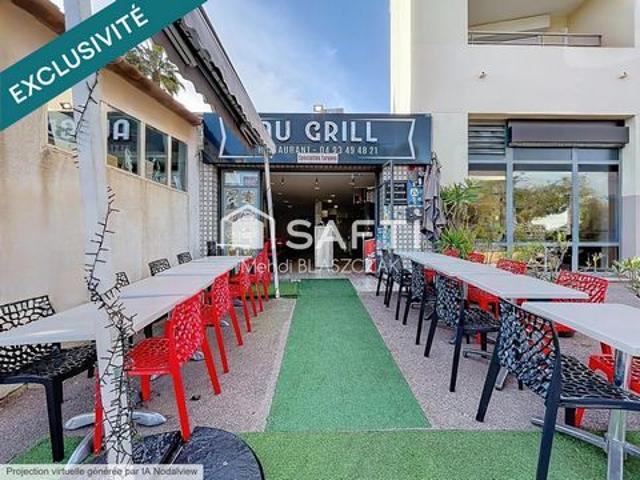 Snack premium à Mandelieu: visibilité + terrasse