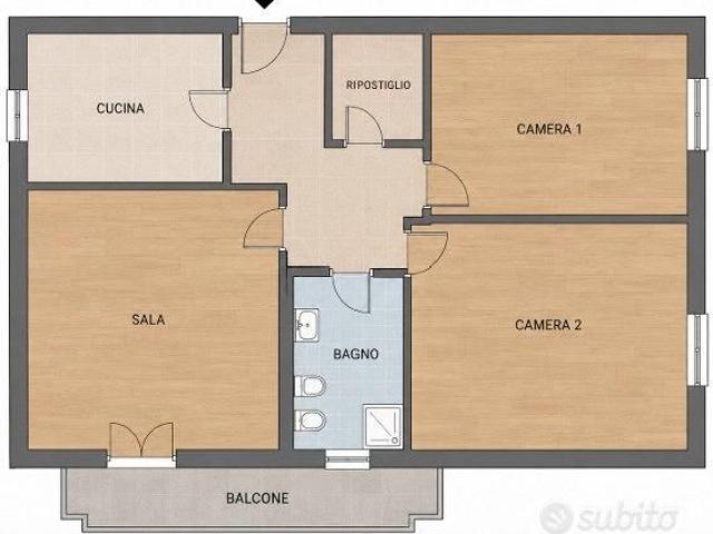 Spazioso trilocale non arredato a Brinzio
