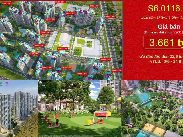 [SPA 2BR+, 70m2 S601 Origami for sale] Vinhomes Grand Park