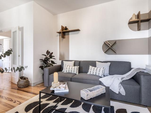 Spacious 3 Bedroom Apartment in Ríos Rosas with Pyrenees Inspired Design and Workspace, Madrid Amsterdam Apartments for Rent