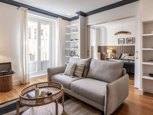 Spacious 3 Bedroom Apartment with Beach Inspired Design and Workspace in Centro, Madrid Amsterdam Apartments for Rent