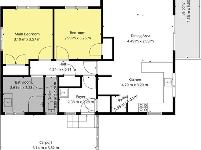 Spacious Two Bedroom Home on Avocado Orchard