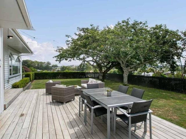 Spacious open plan living, large decks and views