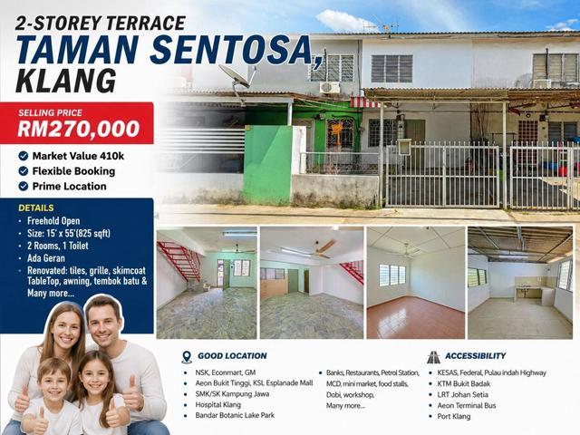 Spacious Renovated 2Storey Terrace Taman Sentosa Klang