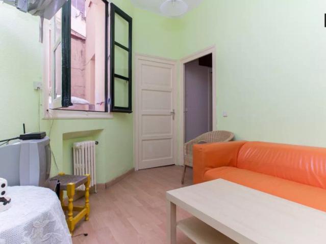 Spacious room with window view interior patio in shared apartment, Puerta del Sol