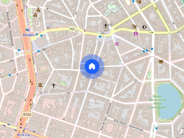 Spacious studio apartment for rent in Saint Josse, Brussels