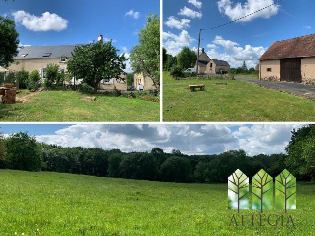 Spacieuse ferme avec granges, rivière et 3 hectares de terra. 234m² Chassignolles