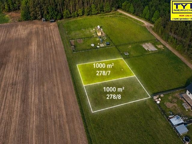 Sprzedam działkę 1000 m² pod dom w spokojnej okolicy Mikołajek