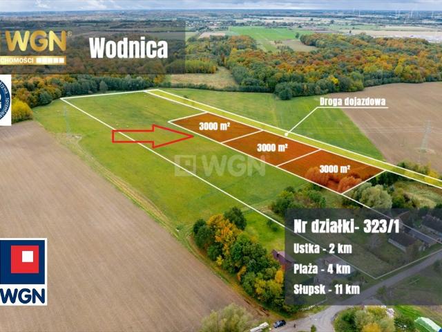 Sprzedam działkę 3000 m² w Wodnicy z mediami i dojazdem