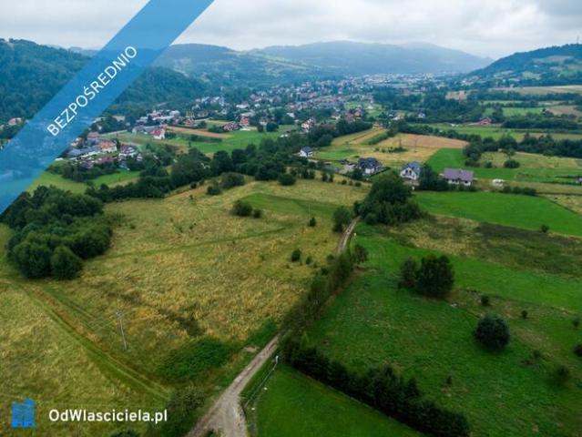 Sprzedam działkę budowlaną 1004m2 w górach, Gm. Kamienica, powiat limanowski,woj. małopolskie