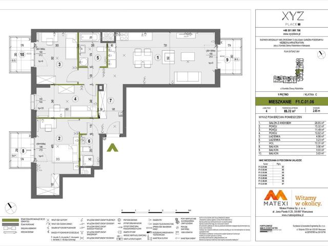 Sprzedam przestronne 75 m² 4 pokojowe mieszkanie z 2 balkonami