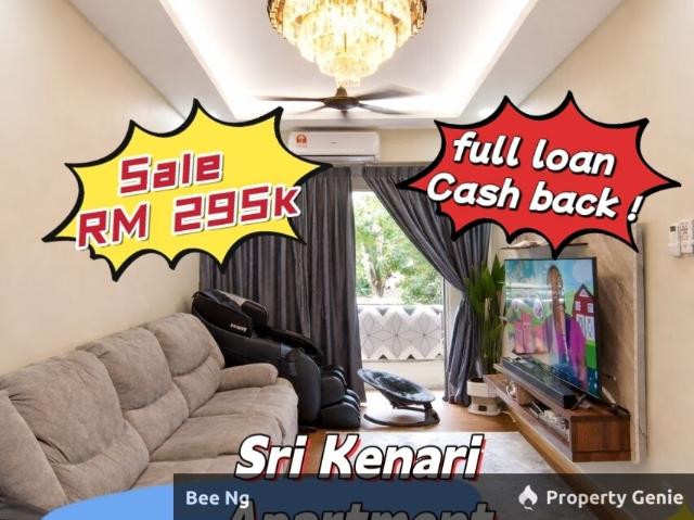Sri Kenari Apartment / Tampoi / Fully Renovated / Cheapest Price / Full Loan / Cash Back