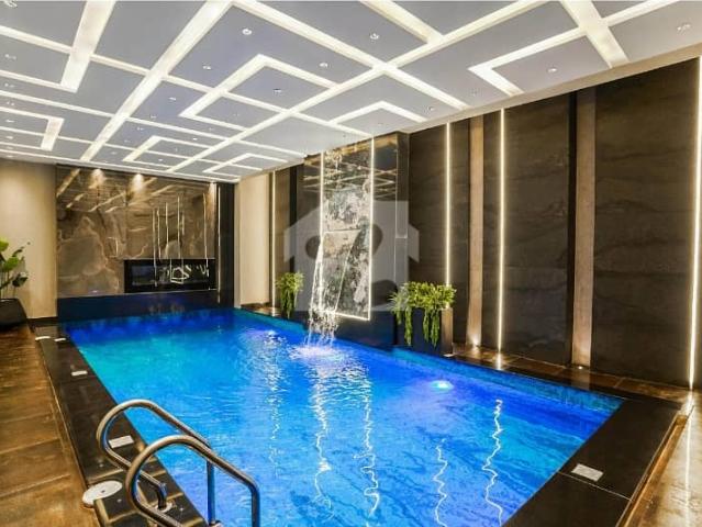 Swimming pool + full basement +full furnished brand new house and cinema hall in the basement near to park and mosque