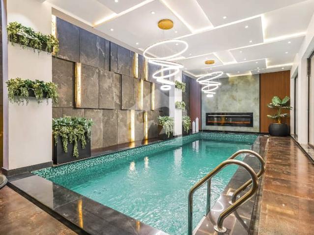 Swimming Pool +Home Theater1 Kanal Top Quality Build Luxurious Beautiful Modern Design Villa With Basement For Sale In DHA Lahore Phase 6 Prime Location