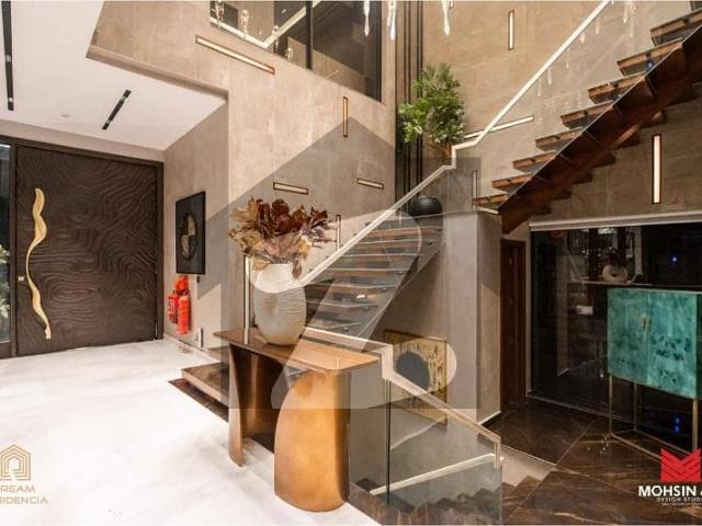 Swimming pool ultra luxury modern bungalow 1 kanal brand new | dha phase 6 25 kw solar 70 feet road 100% original deal