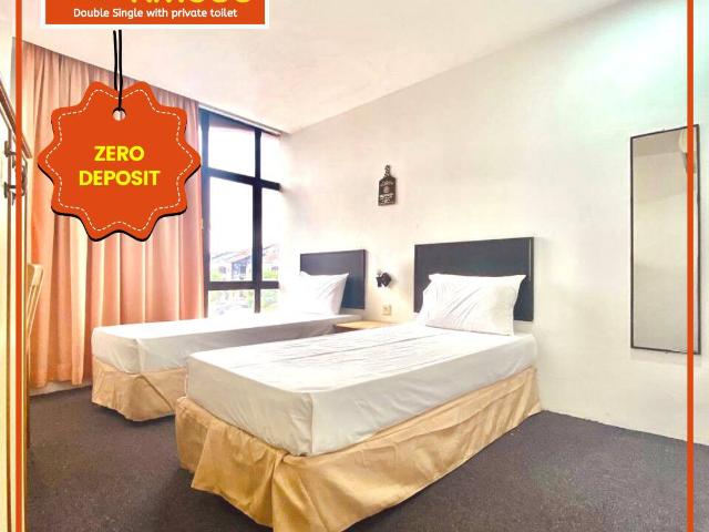 ‍♀️ Stop Scrolling ! ZERO DEPOSIT Room With Amazing Environment? Room with for rent at Shah Alam Can Stay 2 People